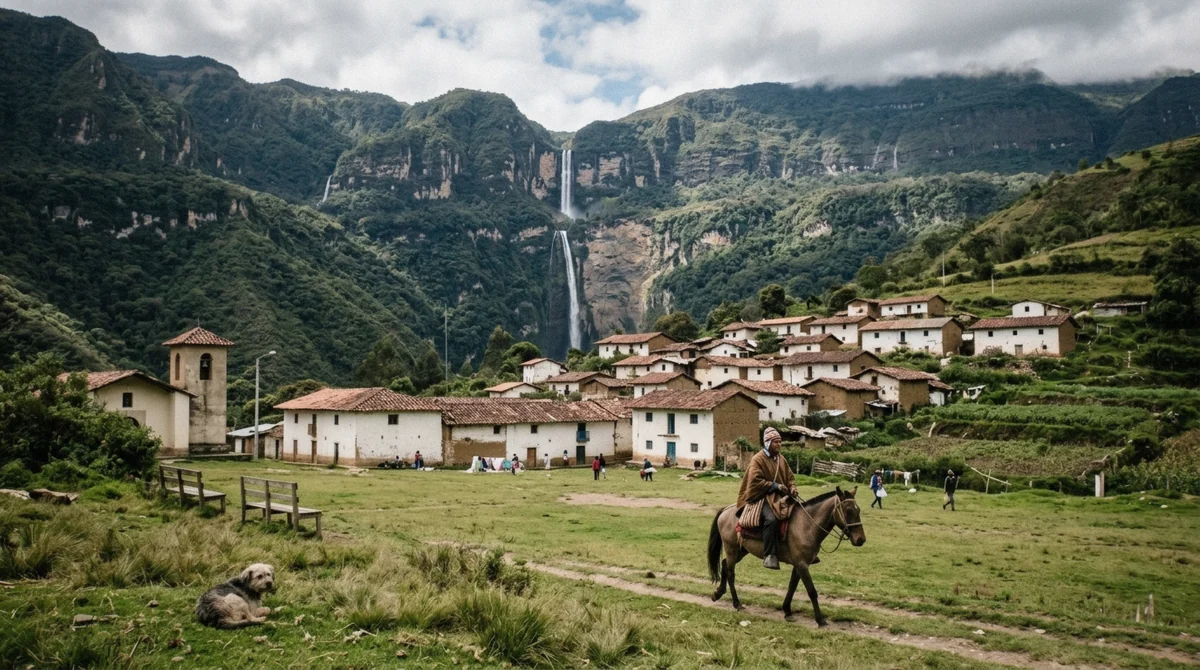 The village of Cocachimba below the Gocta waterfall, one day of a three or four night Chachapoyas trip, Peru